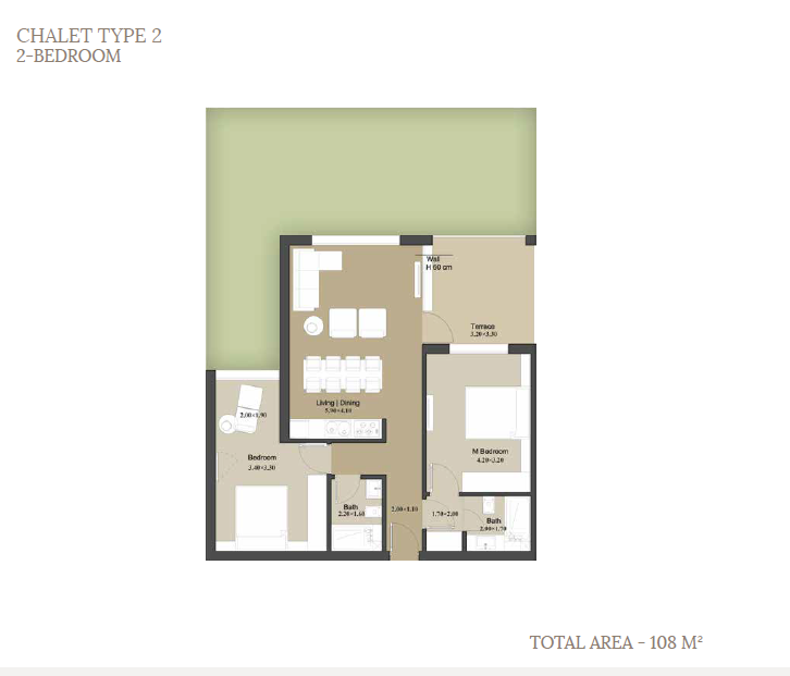 Floor plan for chalet at Il Monte Galala
