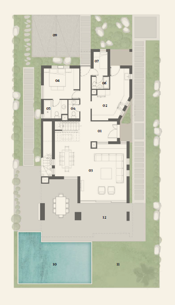 Floor plan for villa at El Masyaf