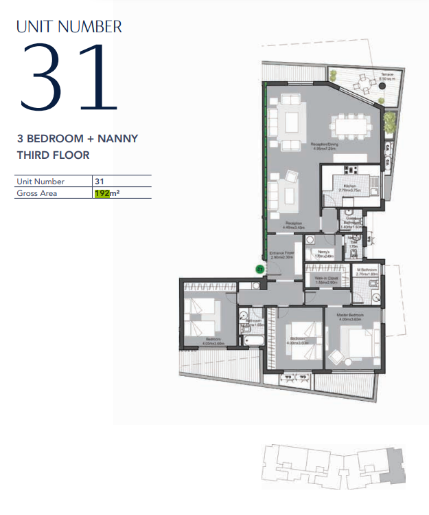 Floor plan for apartment at V Residences By Villette
