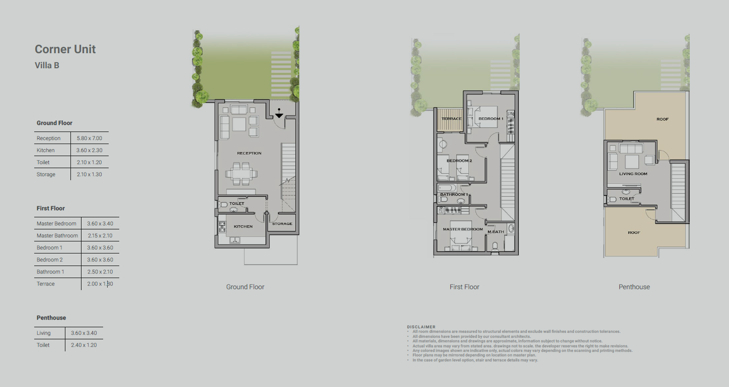 Floor plan for villa at Sarai