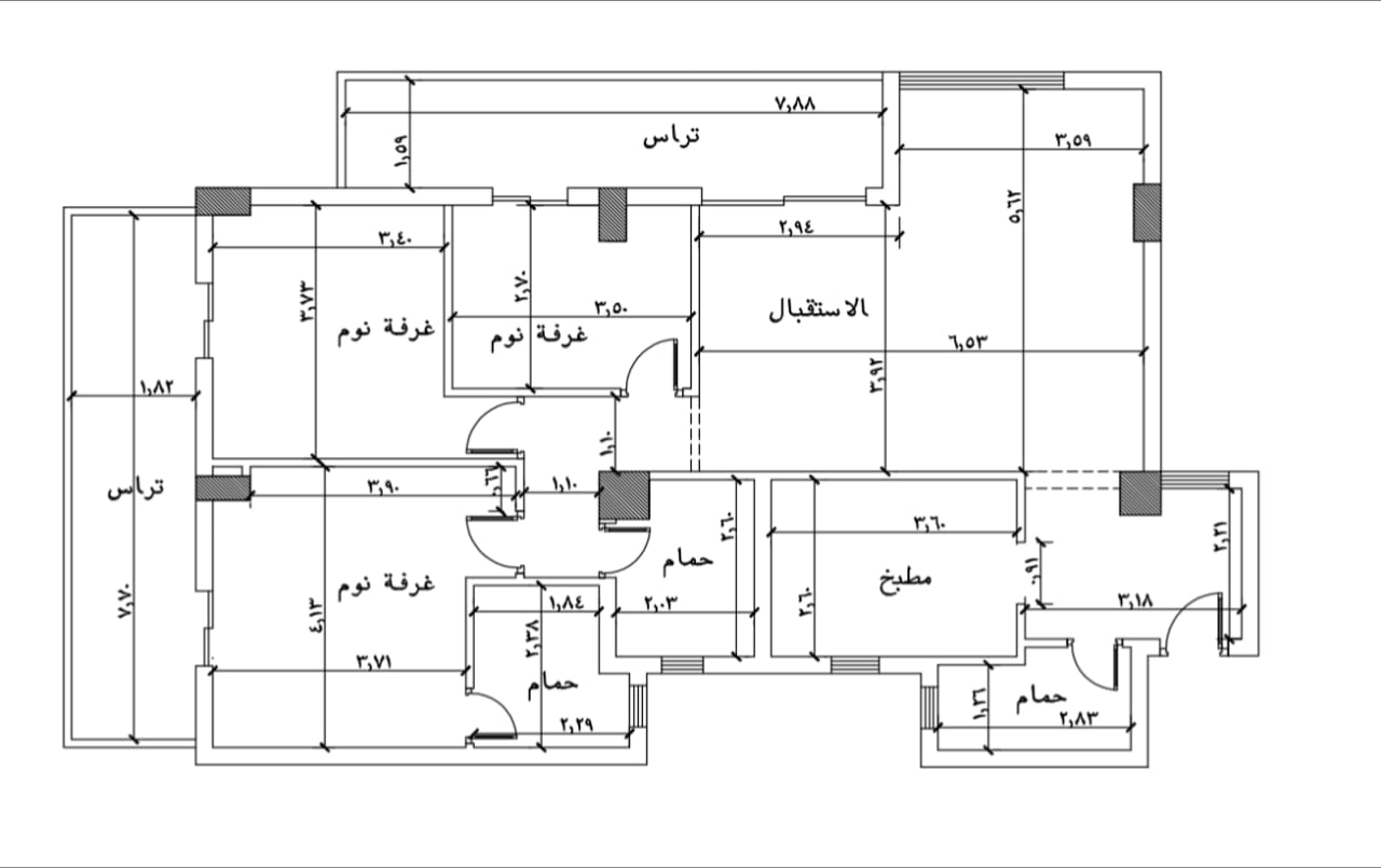 Floor plan for apartment at Sky Condos