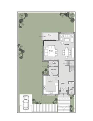 Floor plan for villa at Sarai
