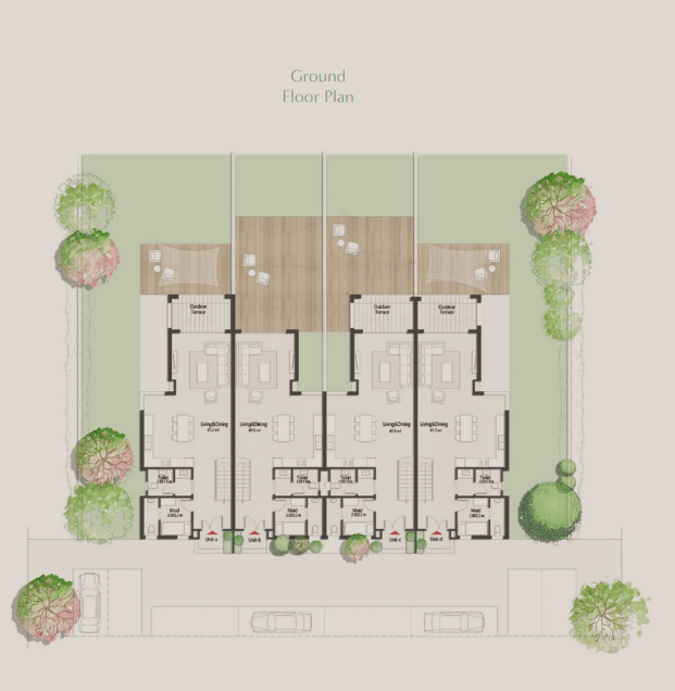 Floor plan for townhouse at Masaya