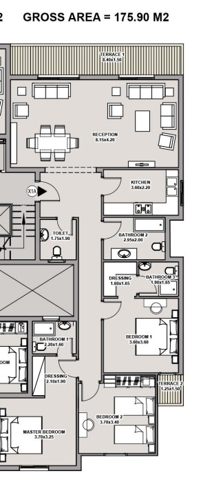 Floor plan for apartment at Taj City