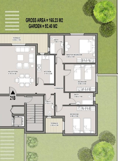 Floor plan for apartment at Taj City