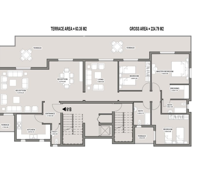Floor plan for villa at Taj City