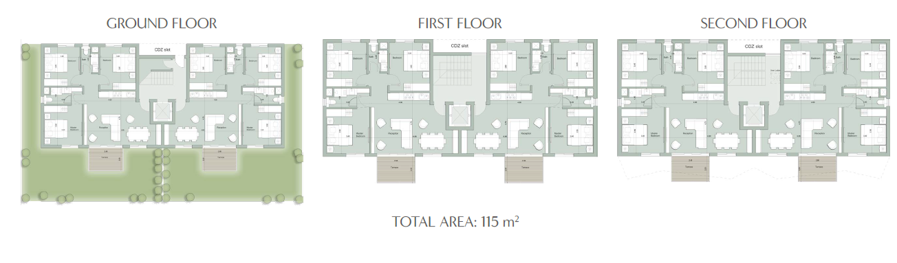 Floor plan for chalet at Il Monte Galala