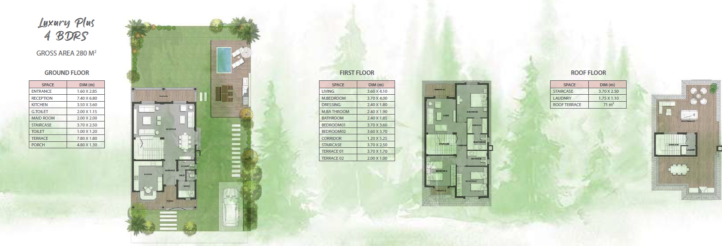 Floor plan for villa at Mountain View Chillout Park