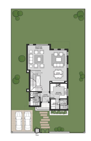 Floor plan for villa at SODIC East
