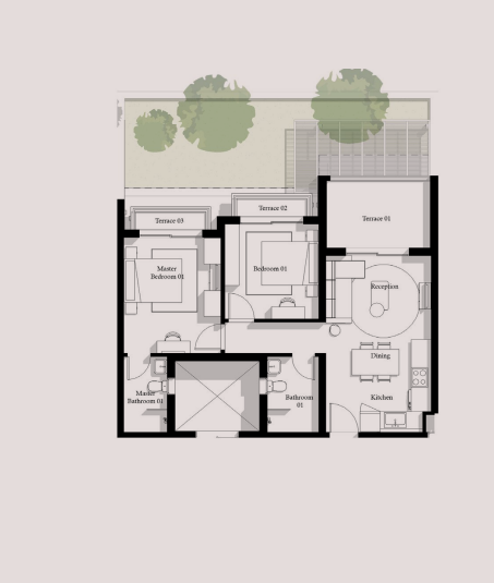 Floor plan for chalet at Ayla Jefaira