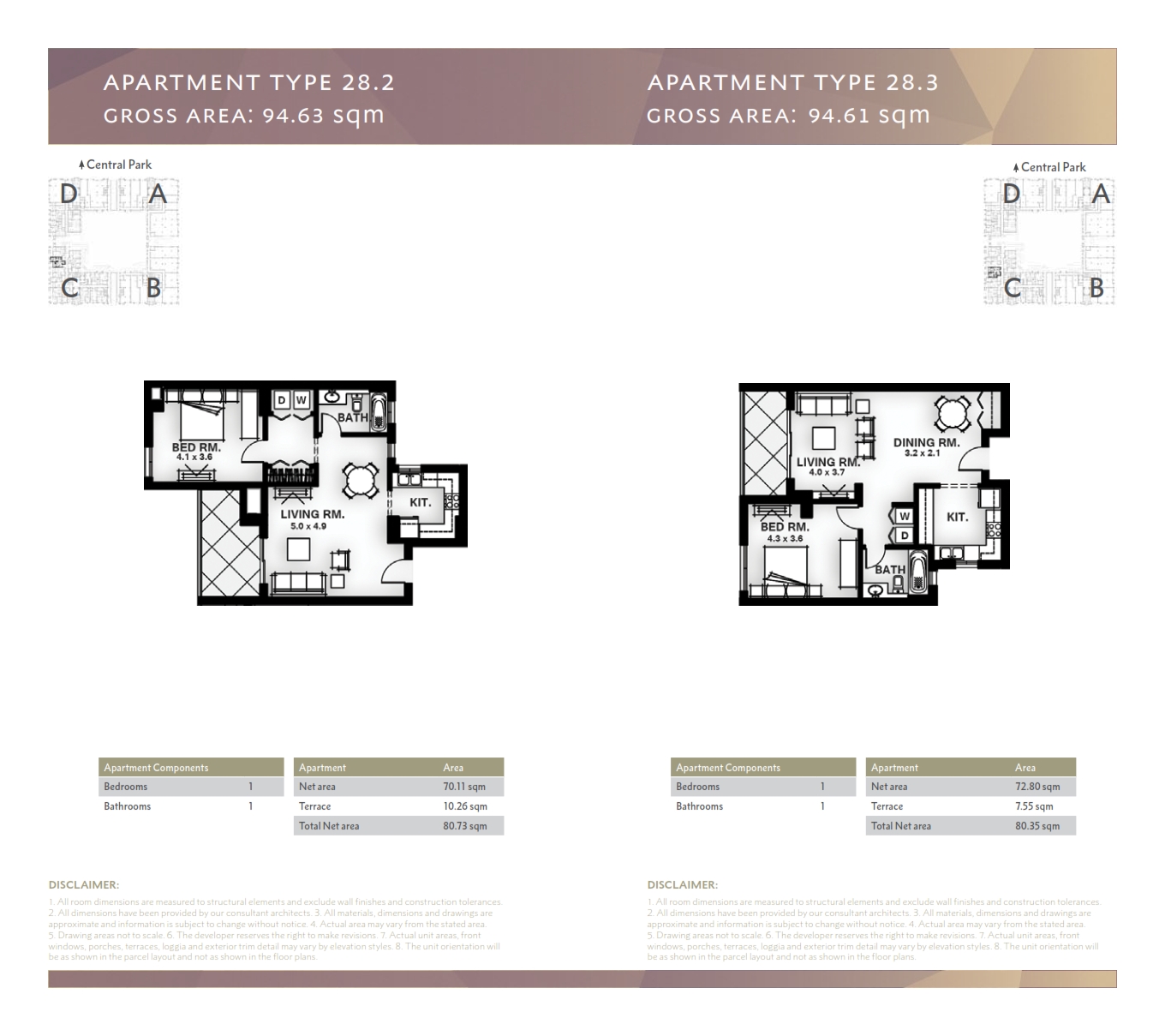 Floor plan for apartment at Boulevard Residences - Mivida