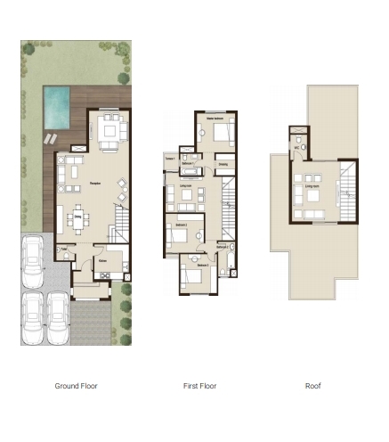 Floor plan for villa at Sarai