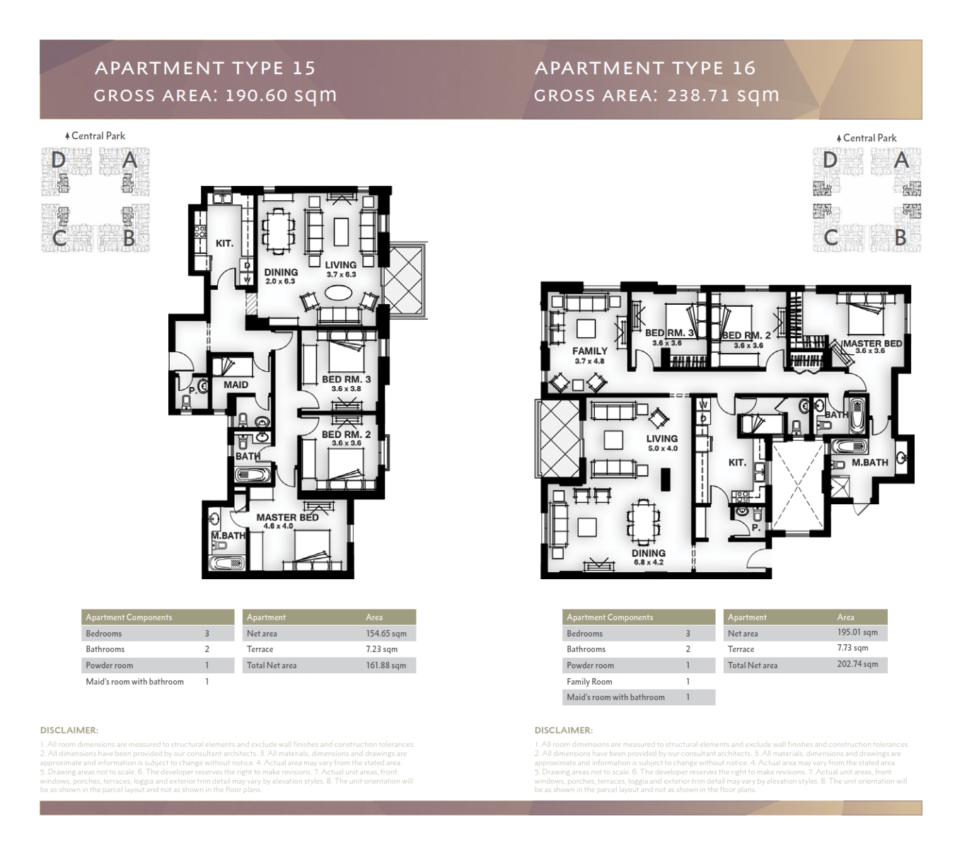 Floor plan for apartment at Boulevard Residences - Mivida
