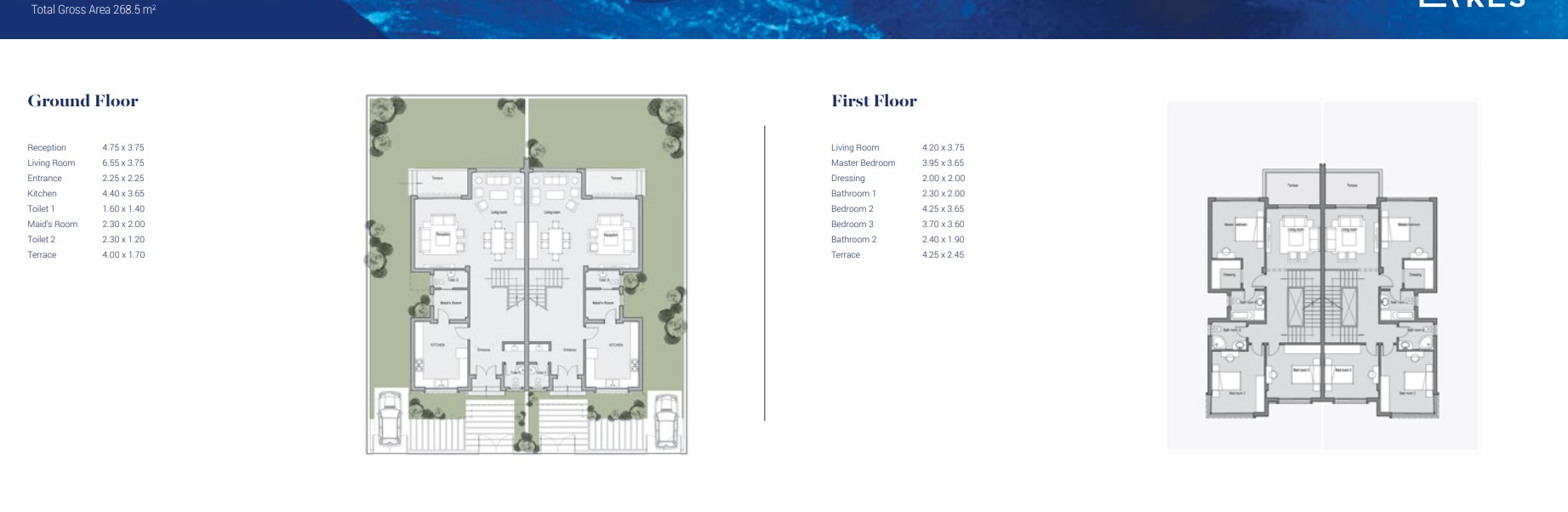 Floor plan for townhouse at Sarai