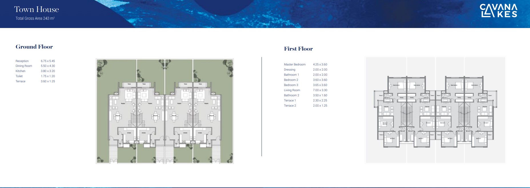 Floor plan for villa at Sarai