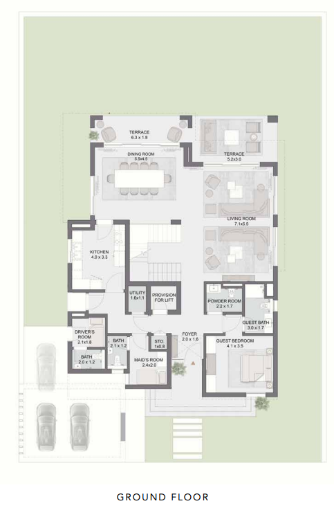 Floor plan for villa at Soul