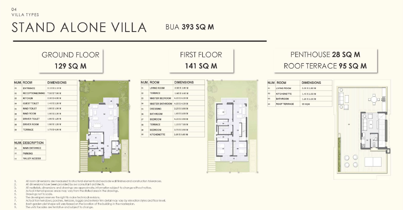 Floor plan for villa at Il Bosco New Capital