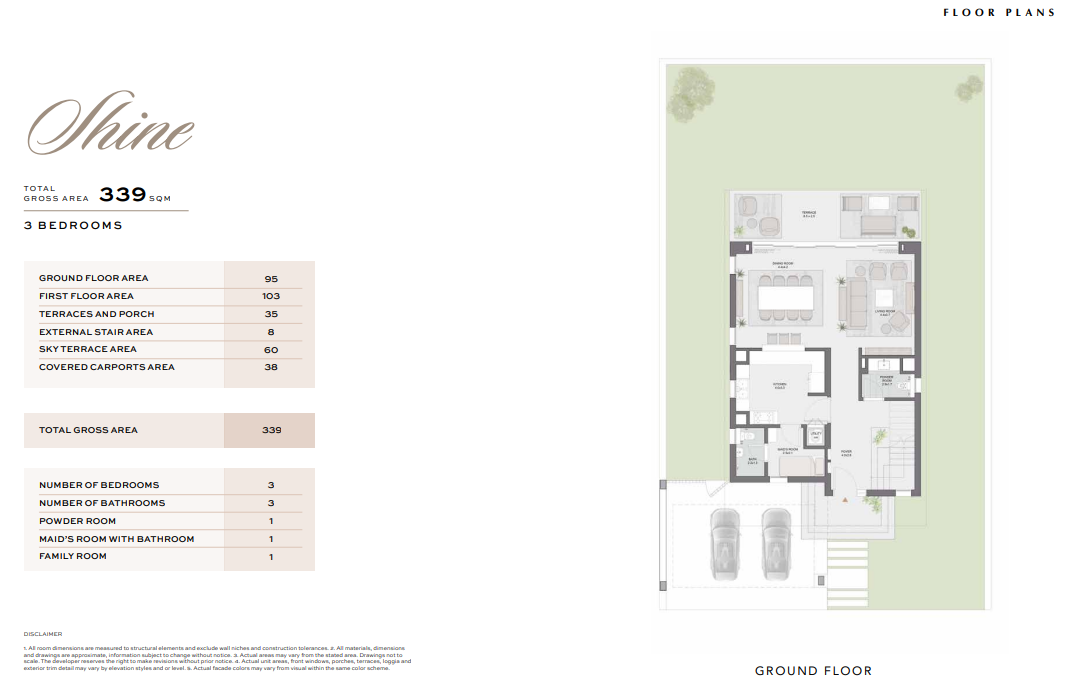 Floor plan for villa at Soul