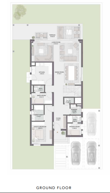 Floor plan for villa at Soul