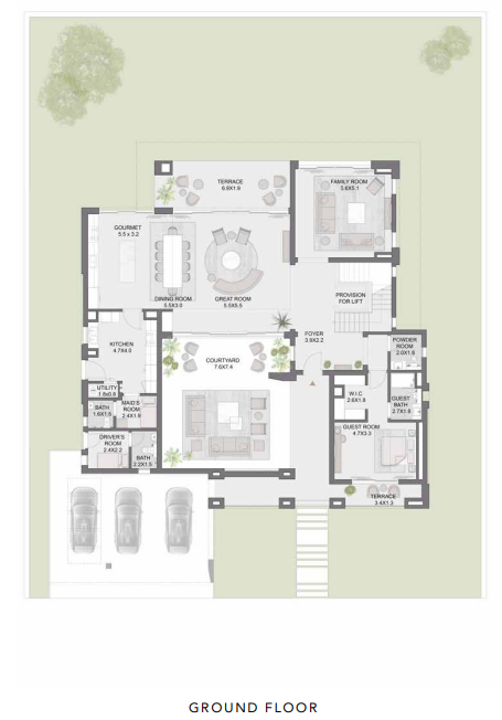 Floor plan for villa at Soul