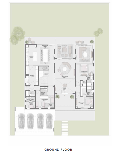 Floor plan for villa at Soul