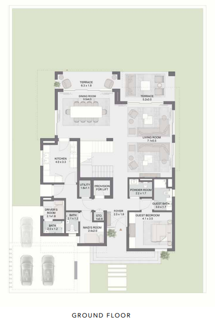Floor plan for villa at Soul