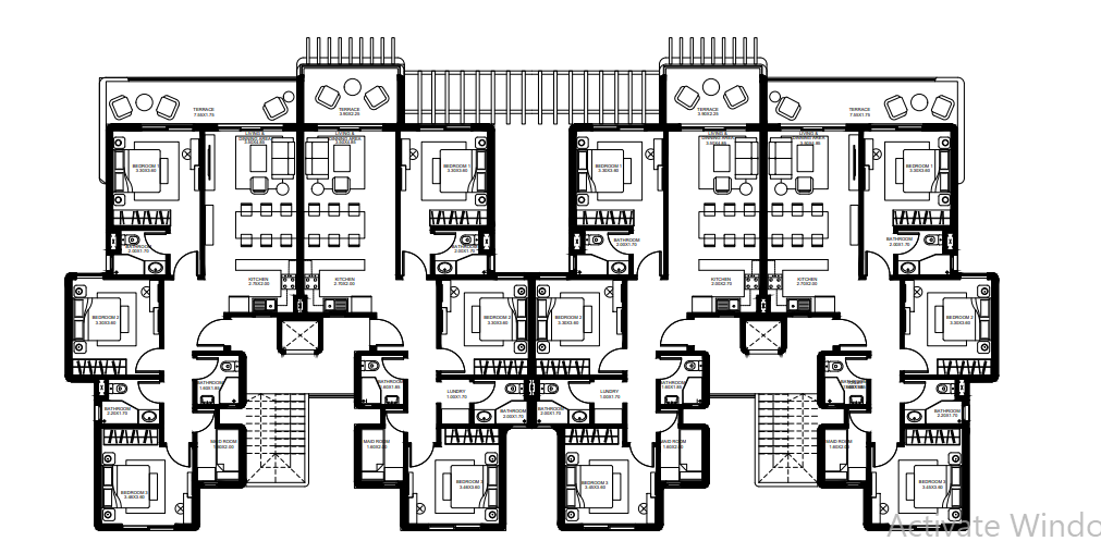 Floor plan for penthouse at Bianchi Ilios