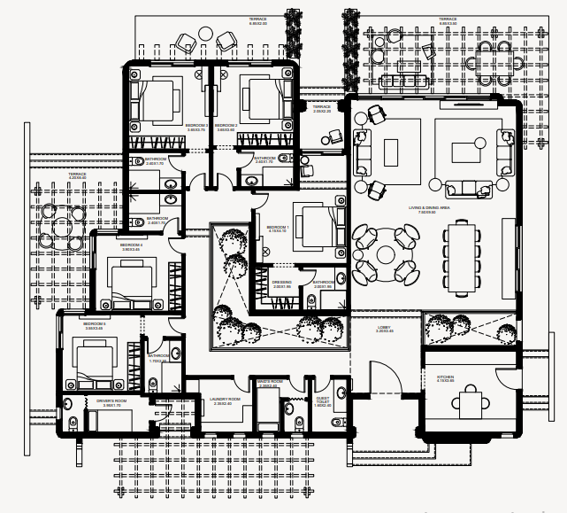 Floor plan for villa at Bianchi Ilios