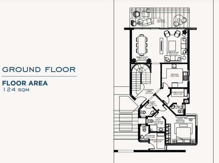 Floor plan for villa at Bianchi Ilios