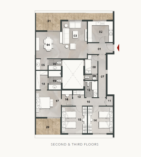 Floor plan for apartment at Vinci