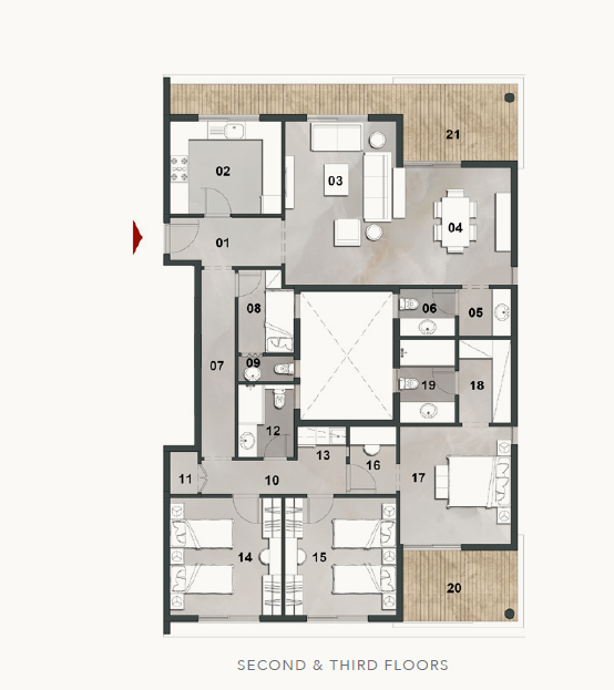 Floor plan for apartment at Vinci