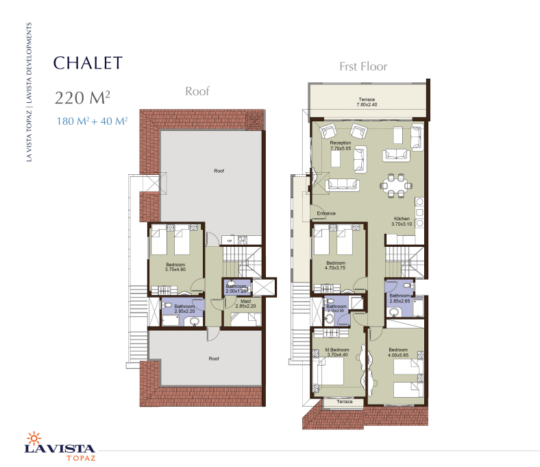 Floor plan for penthouse at La Vista Topaz