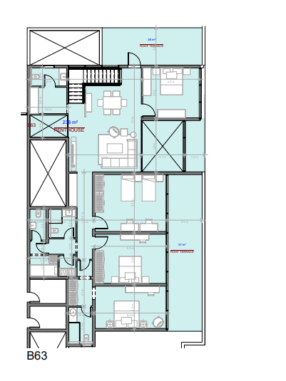 Floor plan for penthouse at The View Waterway