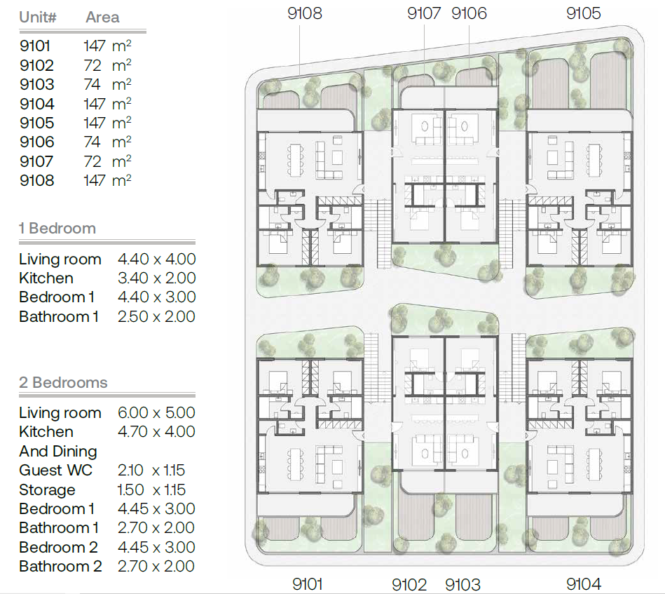 Floor plan for apartment at Azha