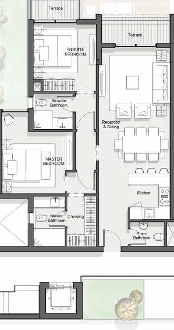Floor plan for chalet at Azha