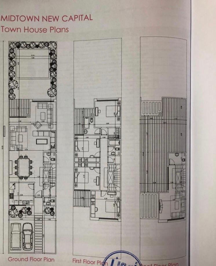 Floor plan for townhouse at Midtown New Capital Villa