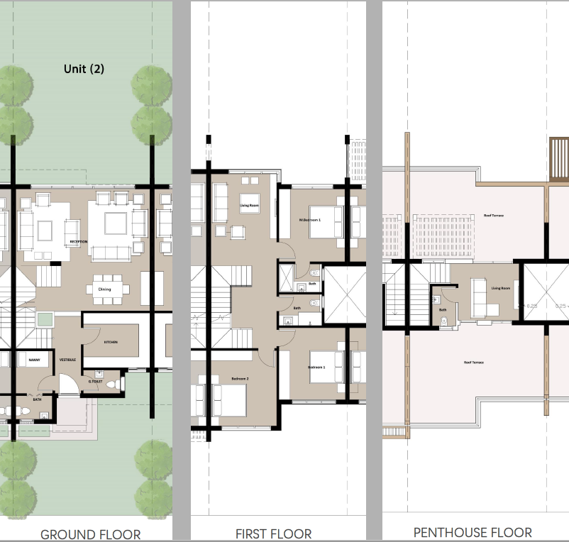 Floor plan for townhouse at The Crown