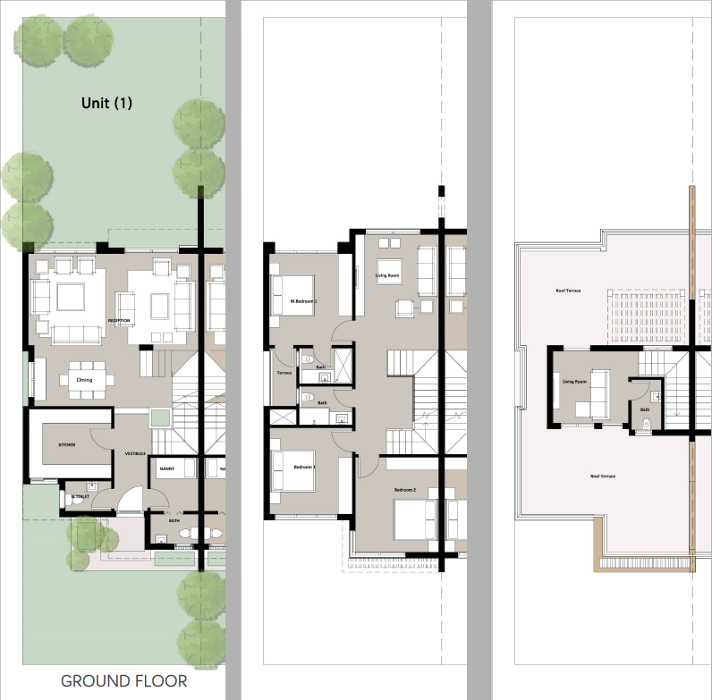 Floor plan for townhouse at The Crown