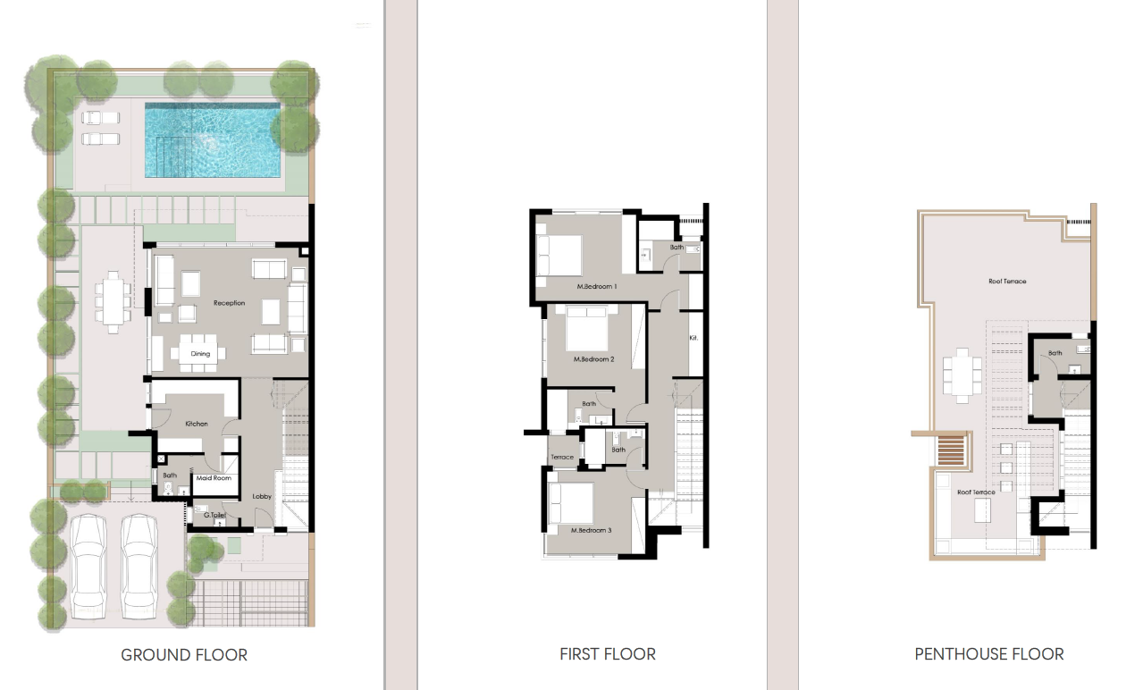 Floor plan for villa at The Crown