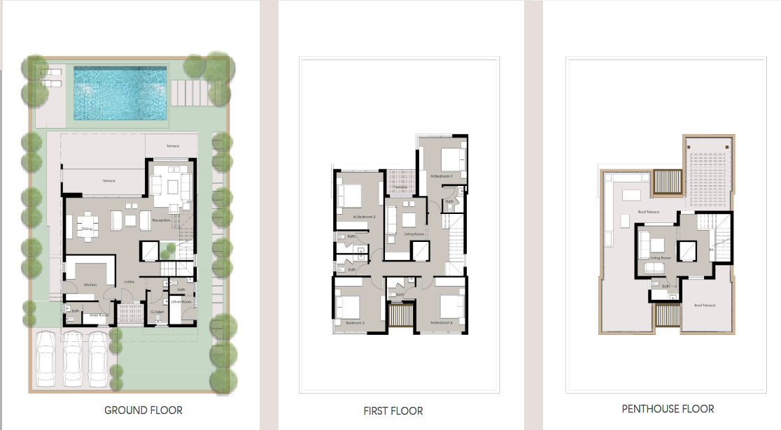 Floor plan for villa at The Crown