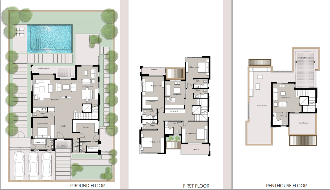 Floor plan for villa at The Crown