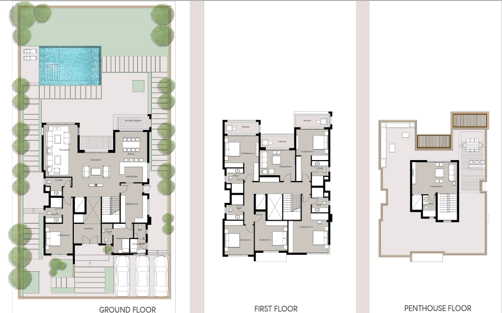 Floor plan for villa at The Crown