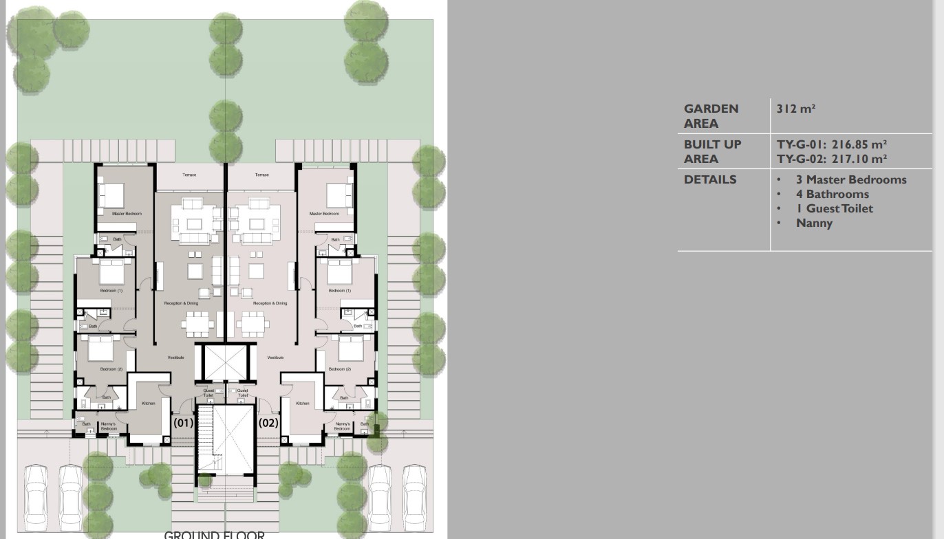 Floor plan for villa at The Crown