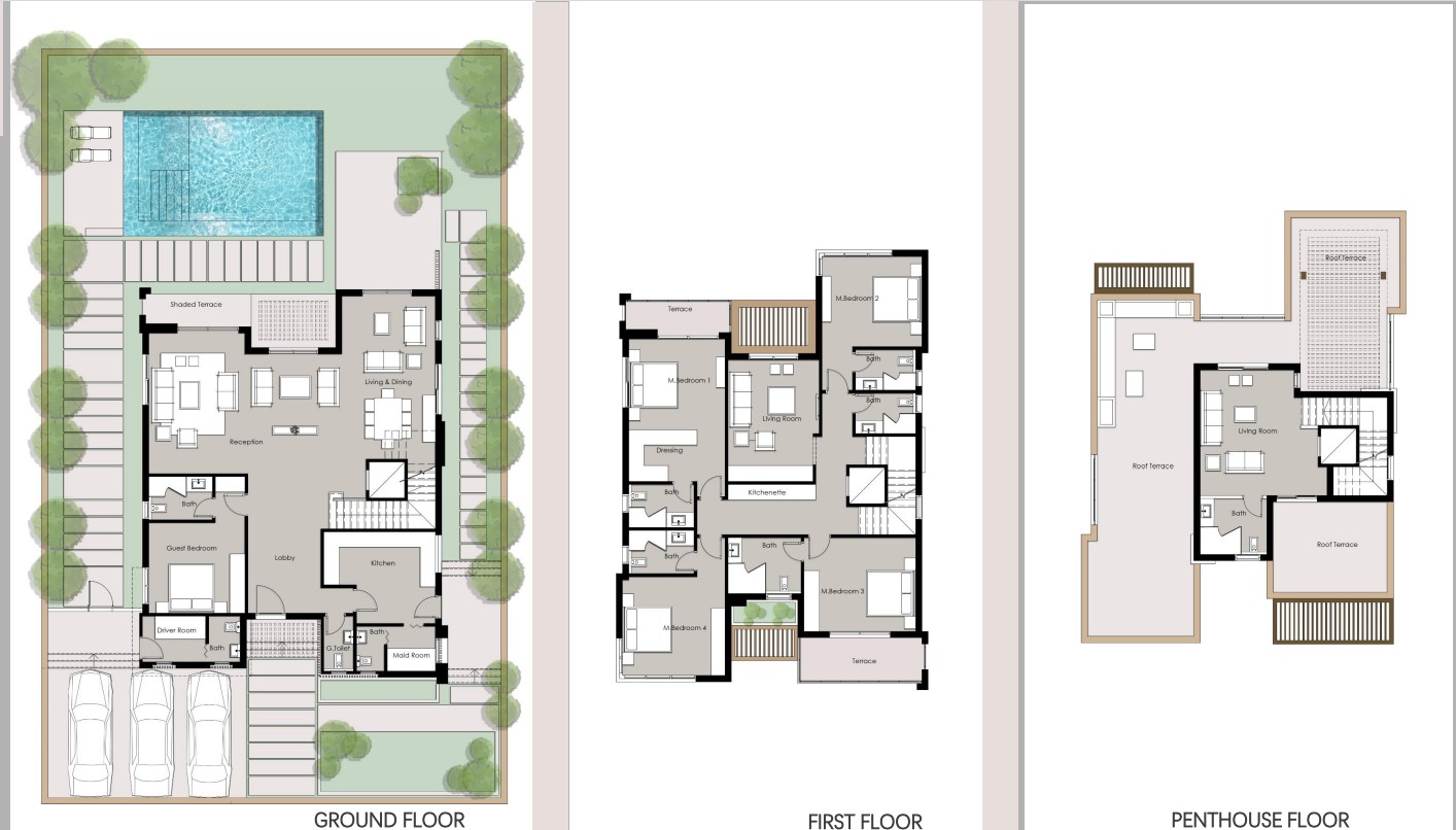 Floor plan for villa at The Crown