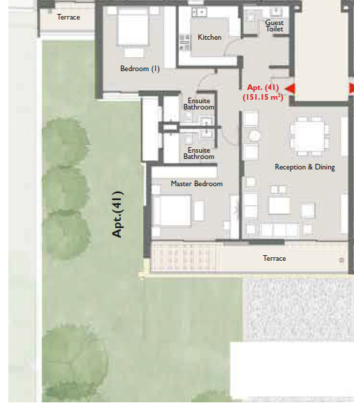 Floor plan for apartment at Capital Gardens