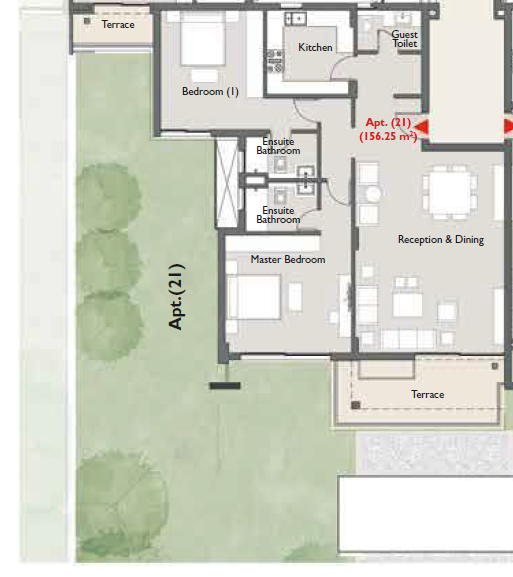 Floor plan for apartment at Capital Gardens