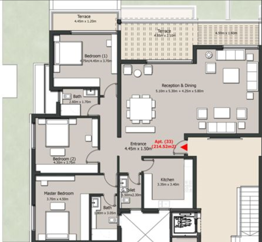Floor plan for apartment at Capital Gardens