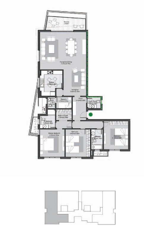 Floor plan for apartment at V Residences By Villette
