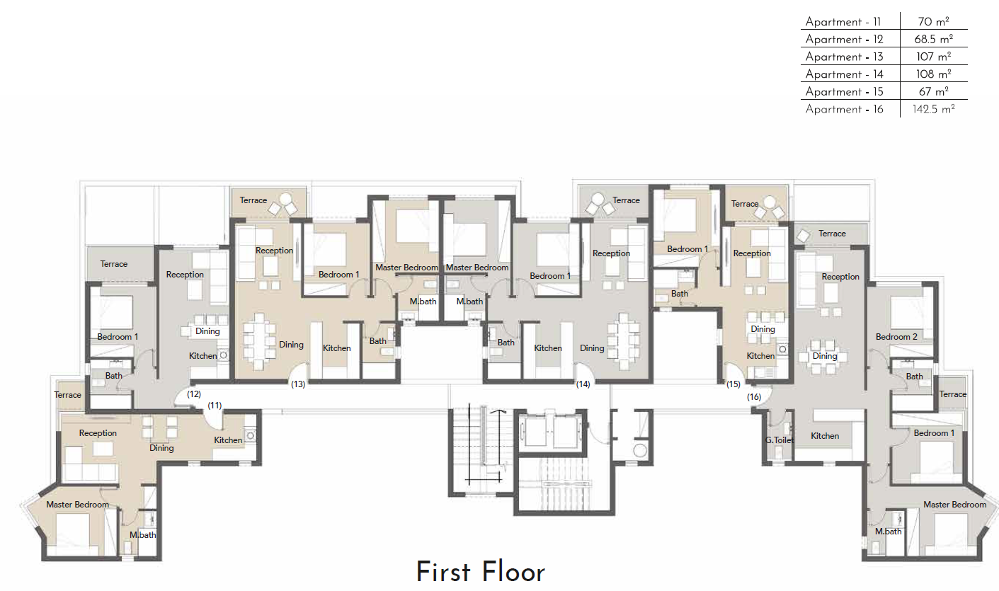 Floor plan for apartment at Palm Hills New Alamein