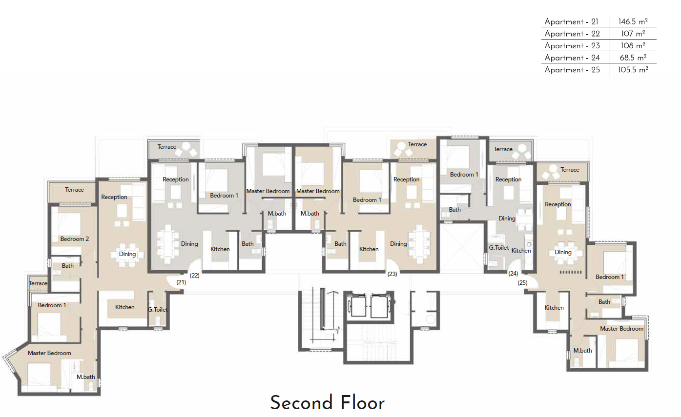 Floor plan for apartment at Palm Hills New Alamein